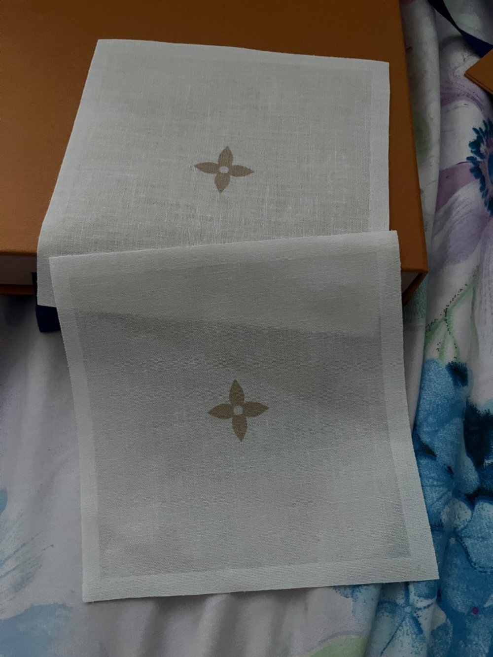 Louis Vuitton Orange Packaging Set with Navy Accents - Picture 2 of 11